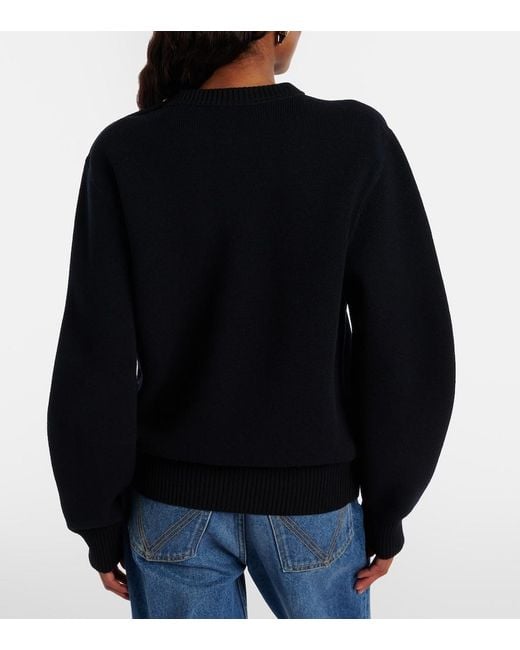 Bottega Veneta Blue Knot Wool And Cotton-Blend Sweater