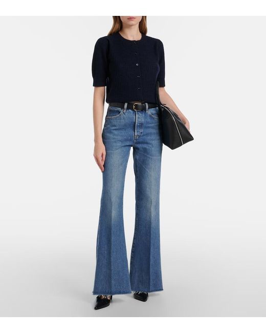 FRAME Blue Lax Wide-Leg Jeans