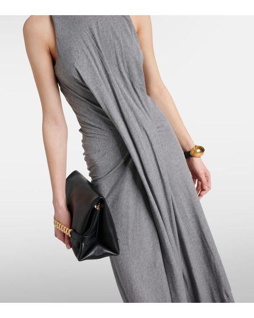 Vestido largo de algodon Victoria Beckham de color Gray