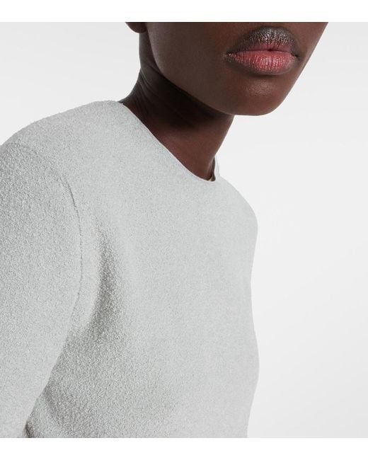 Loro Piana Gray Cannareggio Silk And Cotton Top