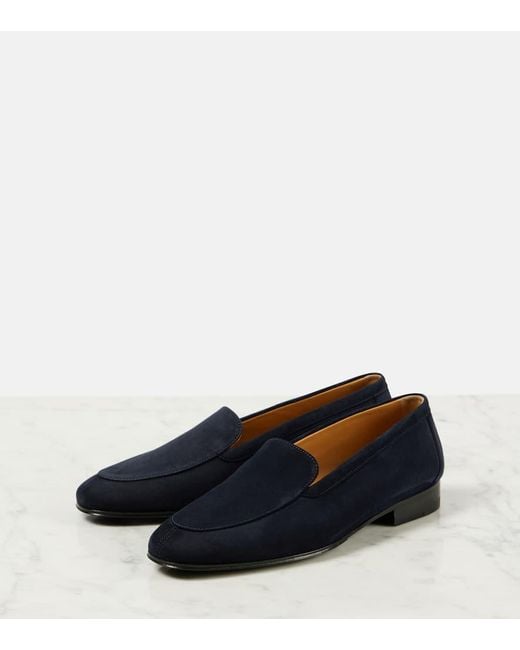 Mocassini Sophie in suede di The Row in Blue