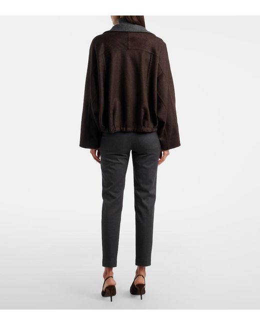 Brunello Cucinelli Blue Cotton-Blend Slim Pants