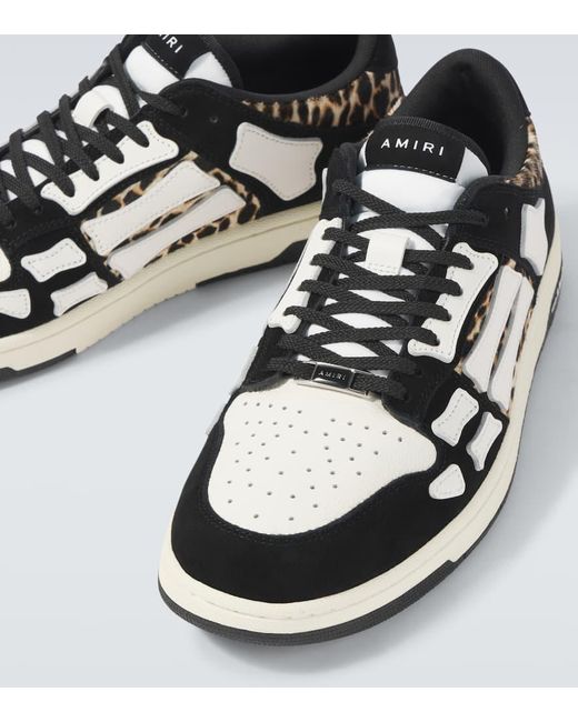 Amiri Multicolor Sneakers Leopard Skel Top Low Aus Leder