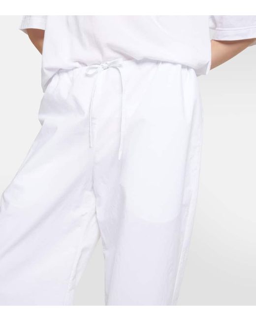 The Row White Jugi Cotton Wide-leg Pants