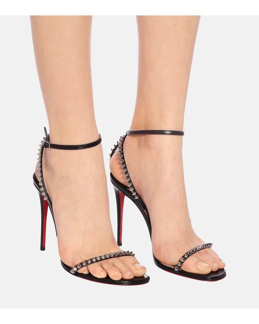 Christian Louboutin Black So Me 100 Sandalen Aus Leder Mit Nieten