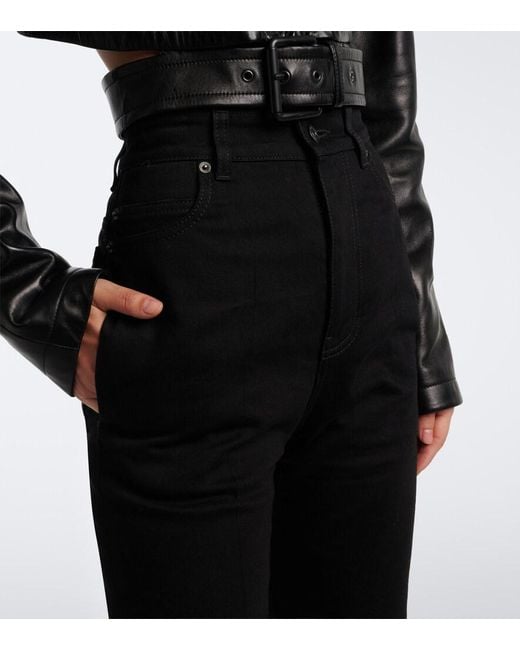 Balenciaga Black High-Rise Straight Jeans