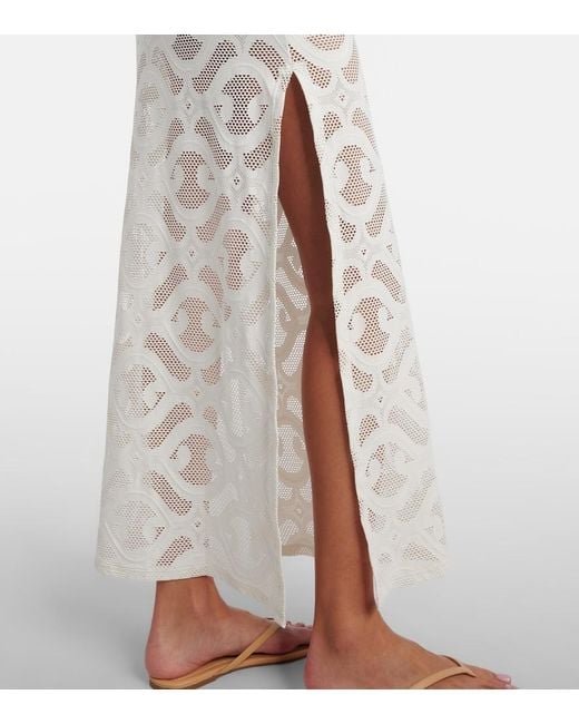Melissa Odabash White Briony Lace Maxi Dress