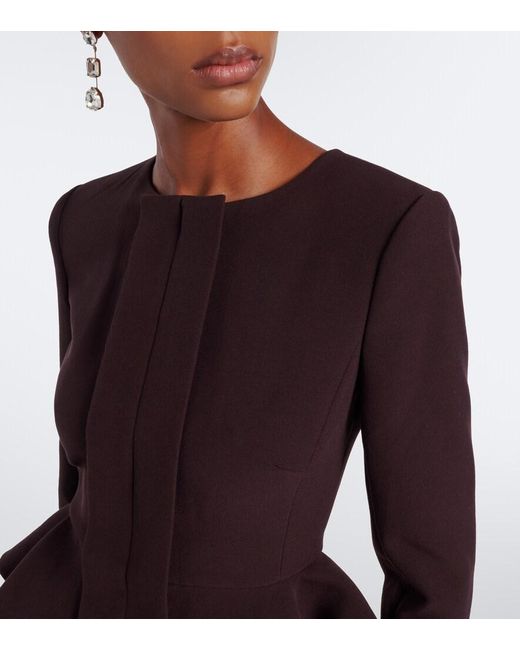 Roland Mouret Purple Peplum Crepe Jacket