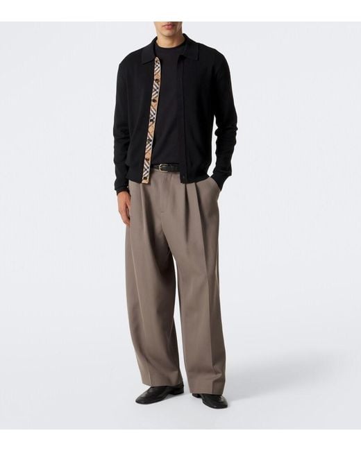 Burberry Black Wool-Blend Cardigan for men