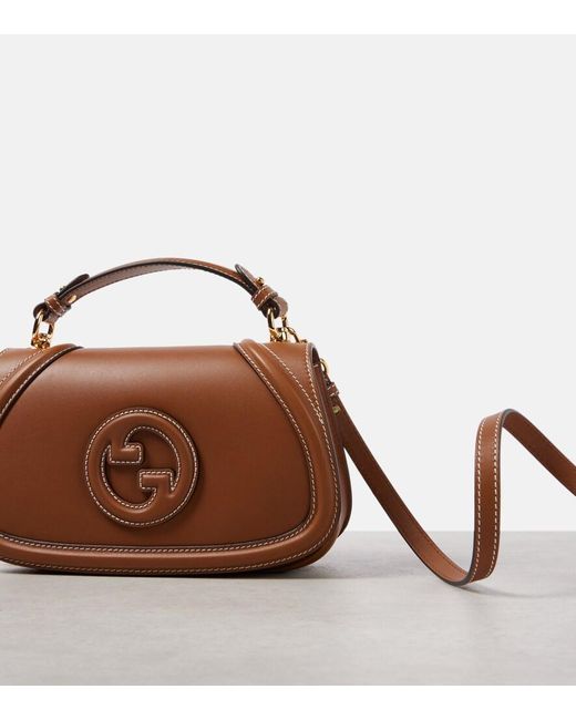 Gucci Brown Blondie Small Leather Tote Bag