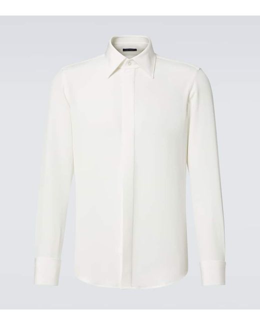 Thom Sweeney White Silk Shirt for men