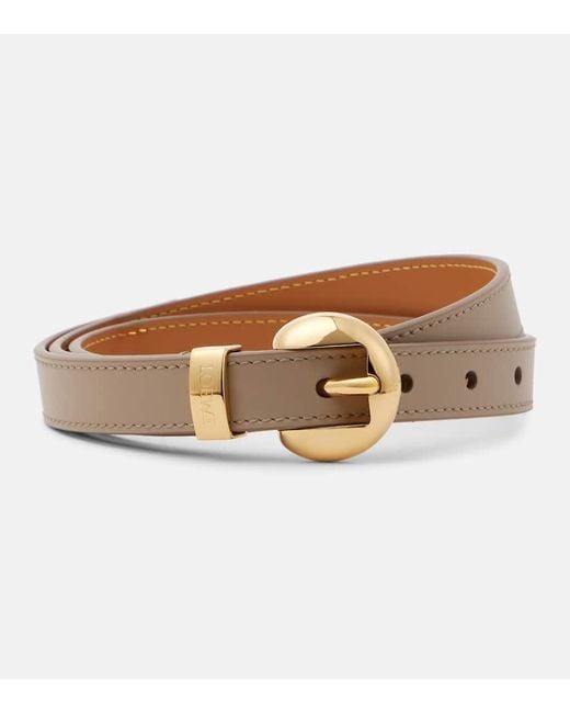 Loewe Brown Guertel Pebble Aus Leder