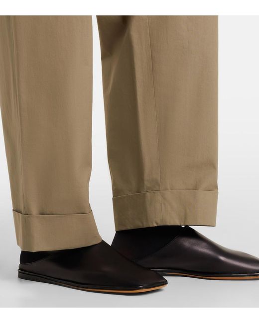 The Row Brown Piper Leather Mules