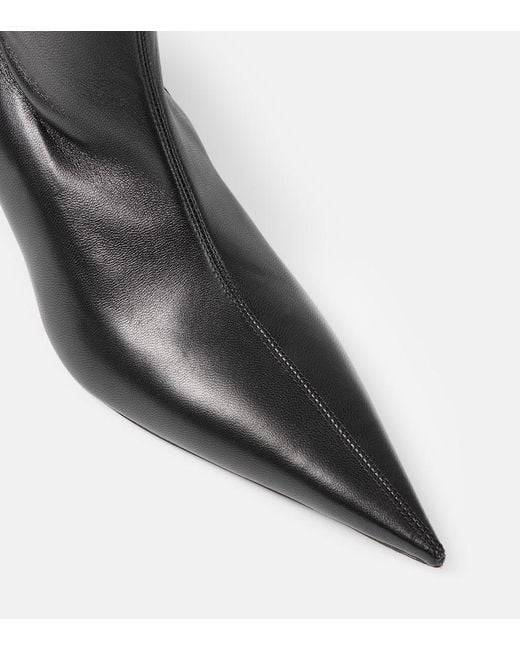 Balenciaga Black Avenue Leather Over-The-Knee Boots