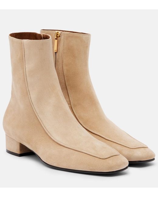 Herbert Levine Natural Shadow Ban Suede Ankle Boots