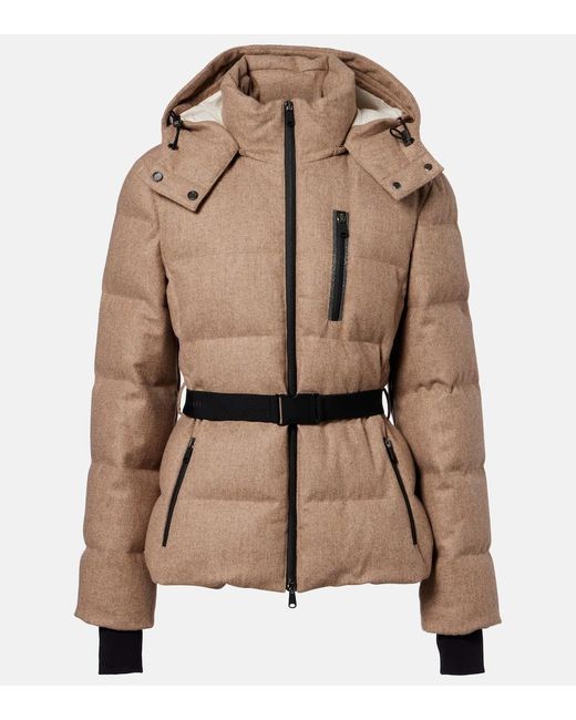 Brunello Cucinelli Natural Virgin Wool Flannel Down Jacket