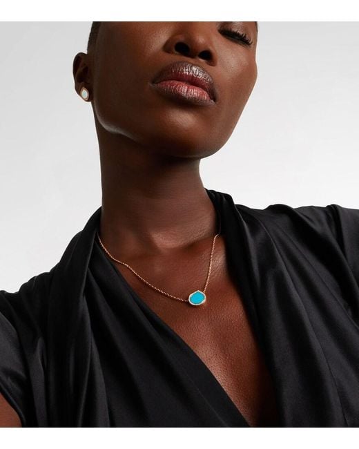 Repossi Blue Antifer 18Kt Rose Pendant Necklace With And Diamonds
