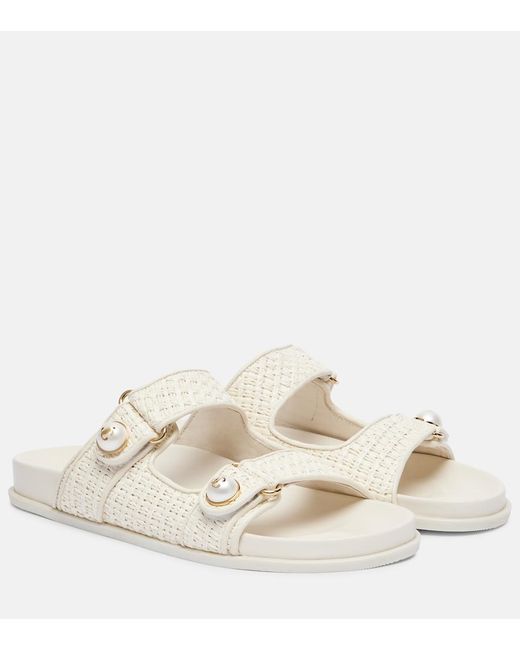 Jimmy Choo White Fayence Embellished Sandals