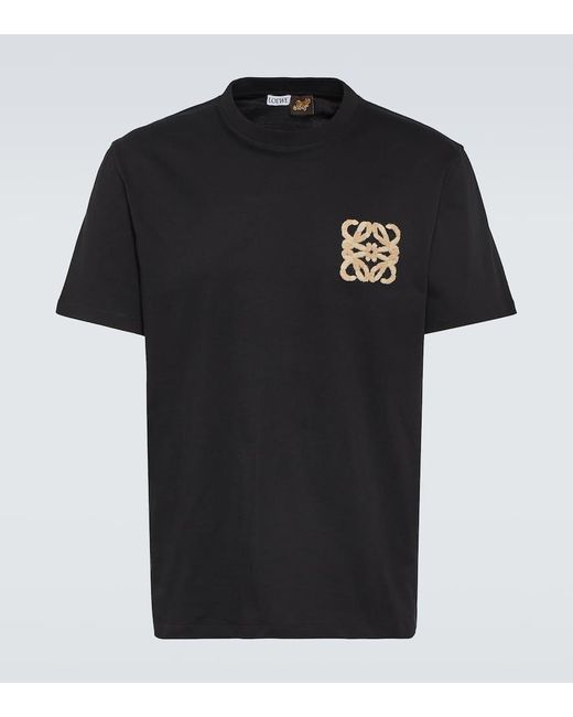Loewe Black Paula's Ibiza Anagram Cotton Jersey T-shirt for men