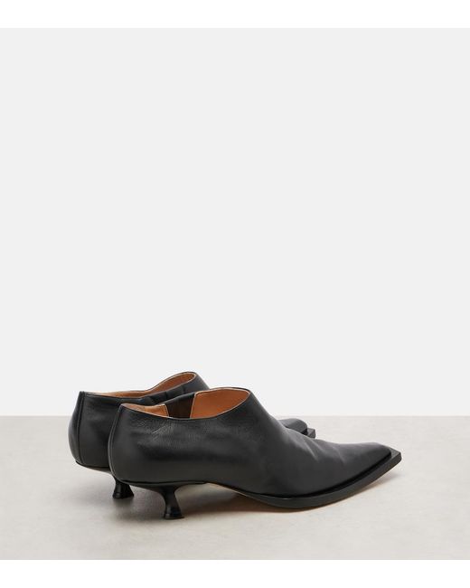 Calvin Klein Black Jodi Leather Ankle Boots