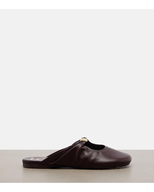 Mules Pebble Soft di Loewe in Brown