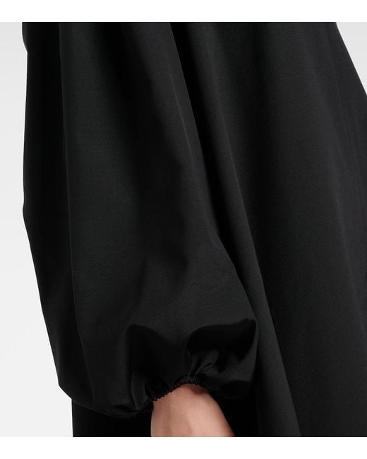 The Row Black Beauvoir Silk And Wool Maxi Dress