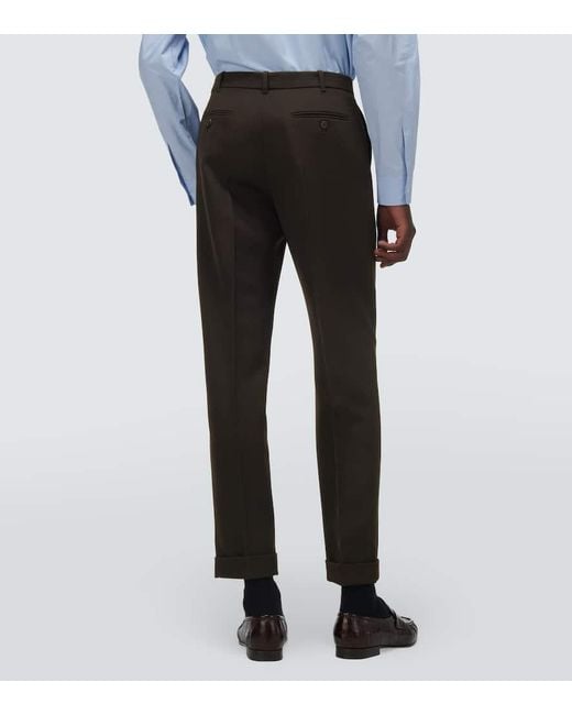 The Row Gray Seth Wool Straight Pants for men