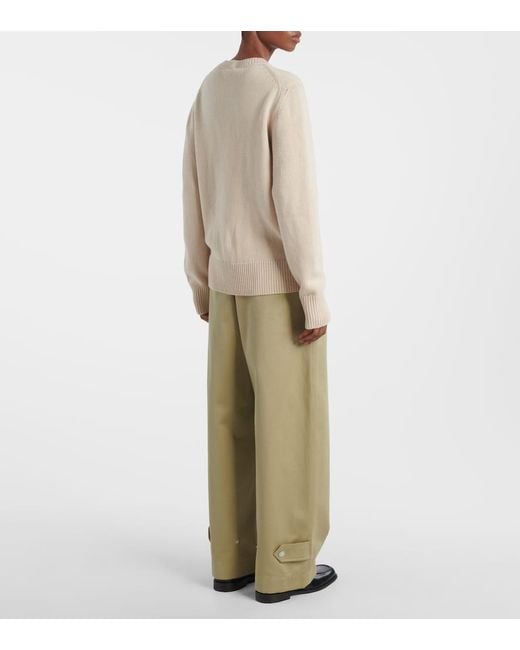 Burberry Natural Wool And Cashmere Sweater