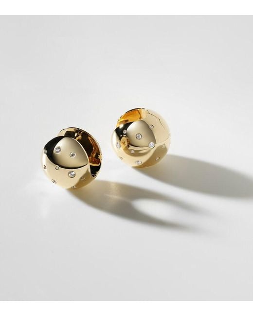 Ileana Makri Metallic Glow Galaxy 18Kt Earrings With Diamonds
