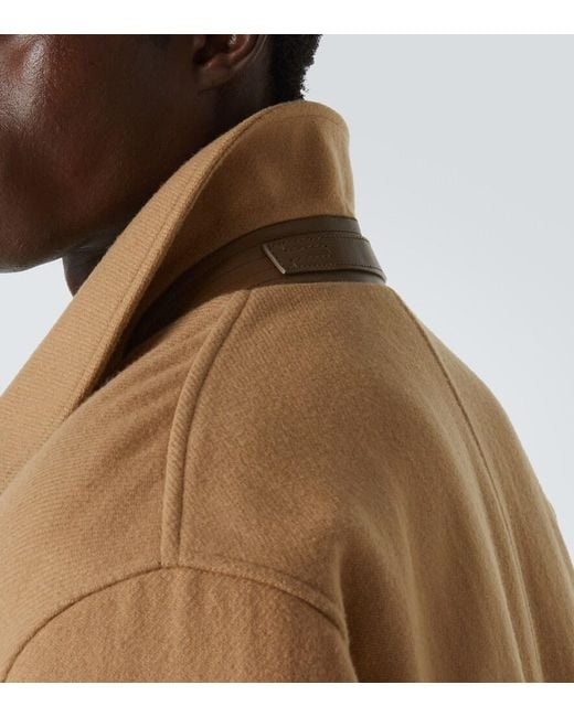 Tom Ford Brown Shearling-Trimmed Virgin Wool Blouson for men