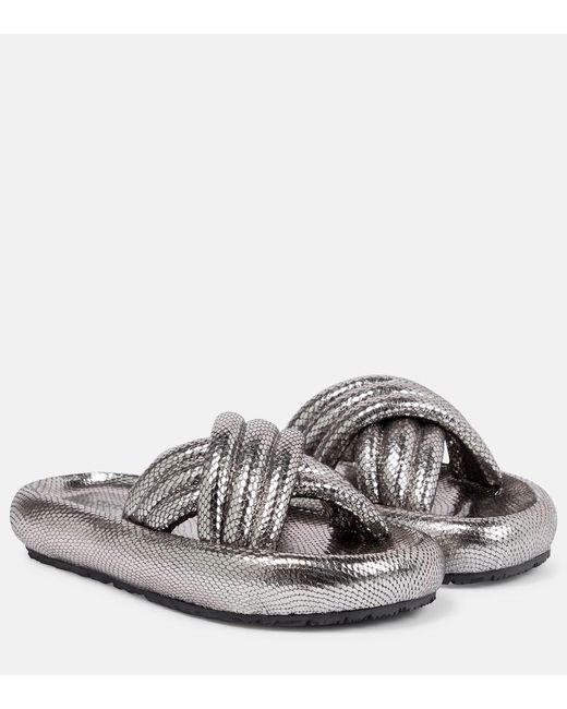 Isabel Marant Multicolor Niloo Snake-effect Leather Sandals