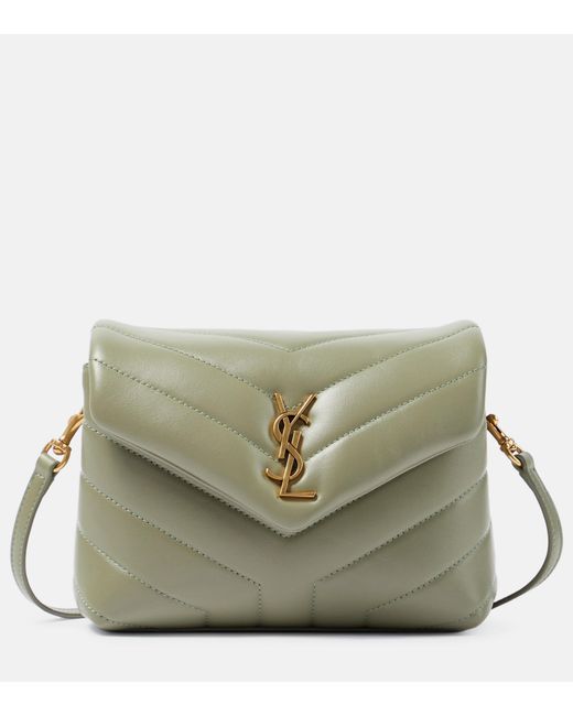 Saint Laurent Loulou Toy Leather Shoulder Bag in Green Lyst