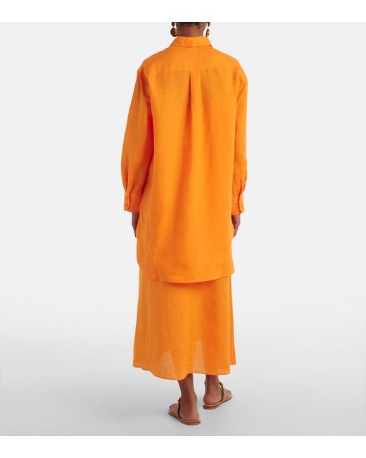 Eres Yellow Mignonette Linen Shirt