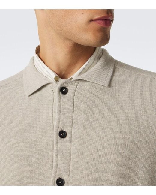LeKasha Natural Minsk Cashmere Cardigan for men