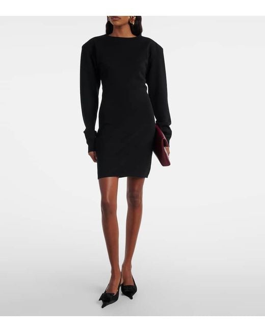 Salones Destalonados Dakota 50 De Crepe Saten Saint Laurent de color Black