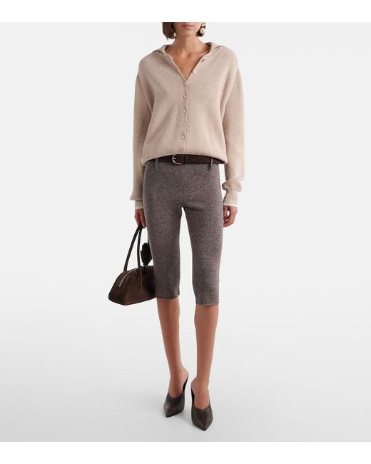 Magda Butrym Gray Wool Capri Pants