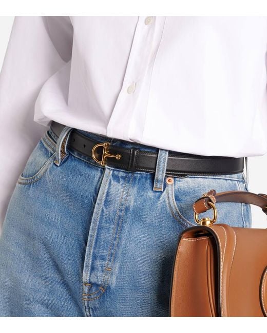 Cintura Horsebit di Gucci in Black