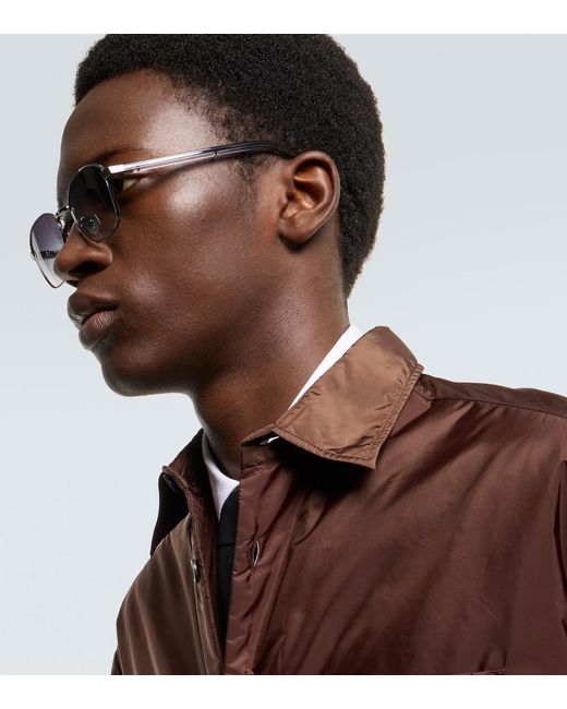 Prada Eckige Sonnenbrille in Blue für Herren