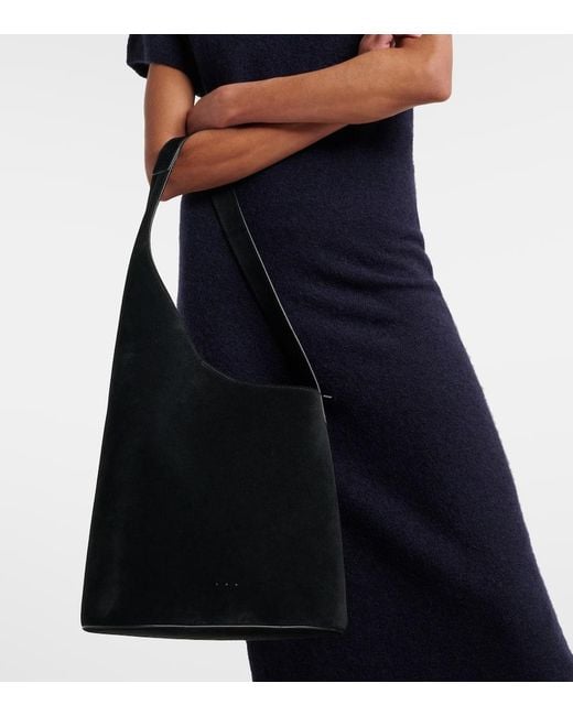 Aesther Ekme Black Demi Lune Suede Tote Bag