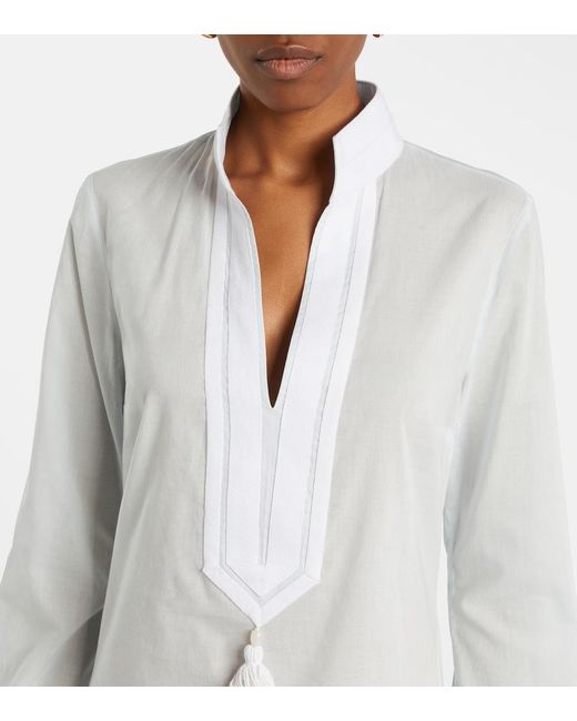 Tory Burch White Cotton Kaftan