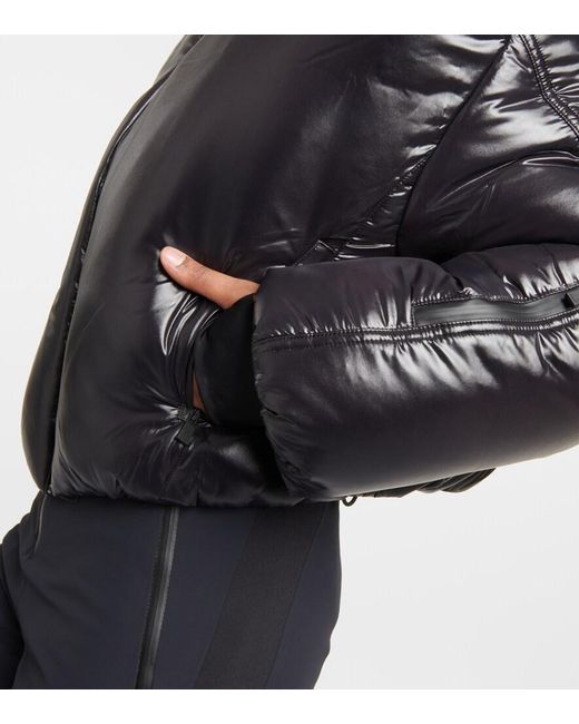 Aztech Mountain Black Daisy Cropped Down Ski Jacket
