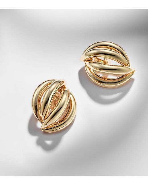 Jennifer Fisher Metallic Abstract Line-Plated Clip-On Earrings