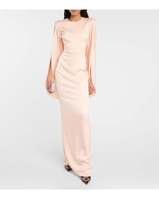 Alex Perry Natural Robe Aus Satin
