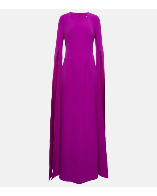 Safiyaa Purple Crepe Gown