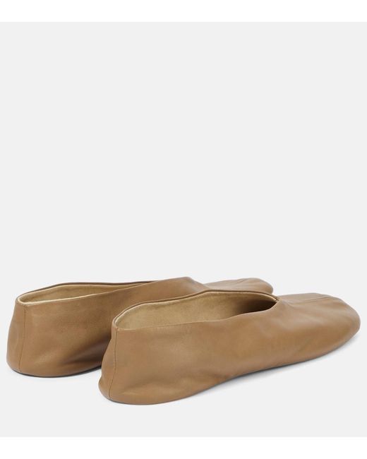 The Row Brown Slip-Ons Stella Aus Leder