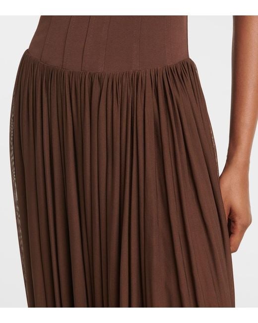 Jonathan Simkhai Brown Maxikleid Jamie Aus Jersey
