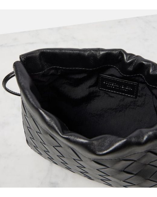 Bottega Veneta Black Dustbag Small Leather Crossbody Bag