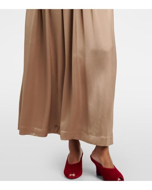 Totême Natural Satin Midi Dress