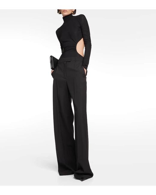 Wolford Cutout Long-Sleeve Turtleneck Bodysuit - Bergdorf Goodman