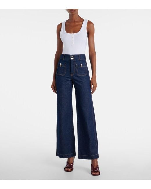 Jean Ample Taylor Veronica Beard en coloris Blue